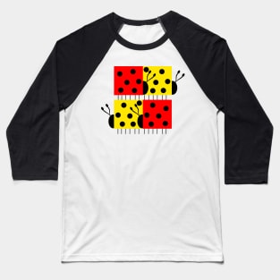 Square Ladybugs Baseball T-Shirt